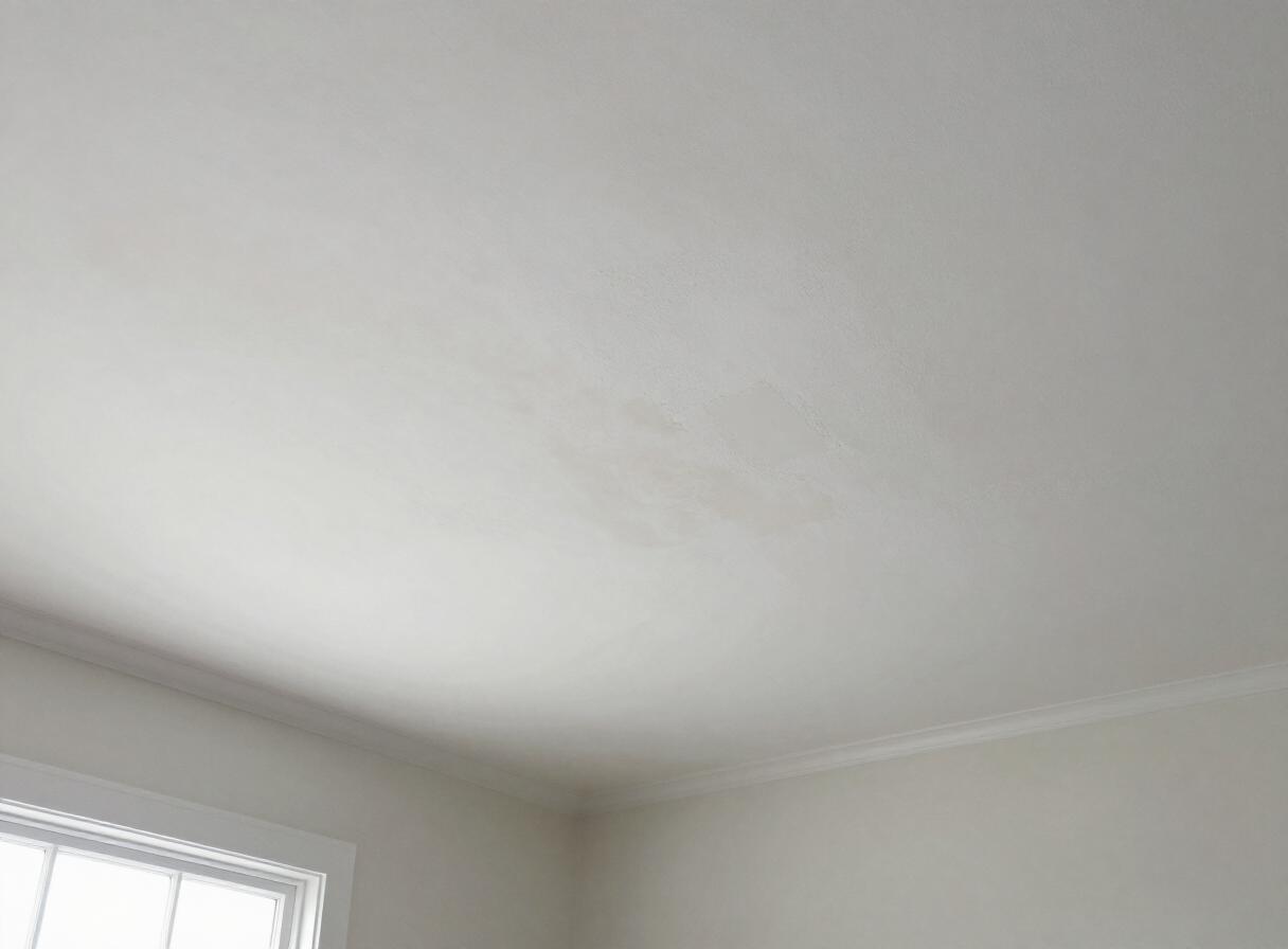 Primed water-stained ceiling in a Hoboken NJ home