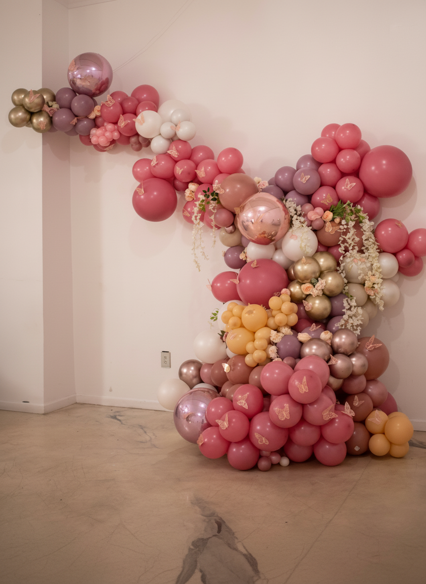 Balloon backdrop photo moment