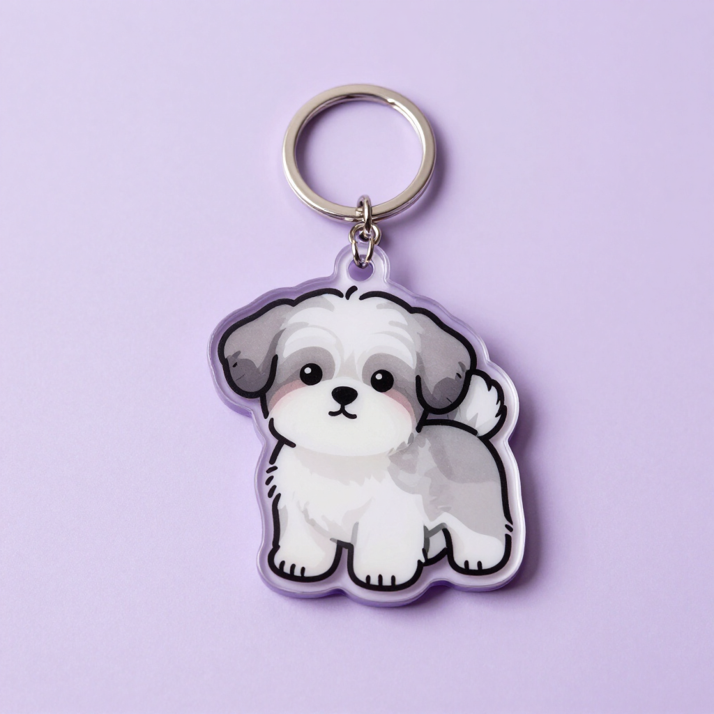 Pup Companion Acrylic Keychain
