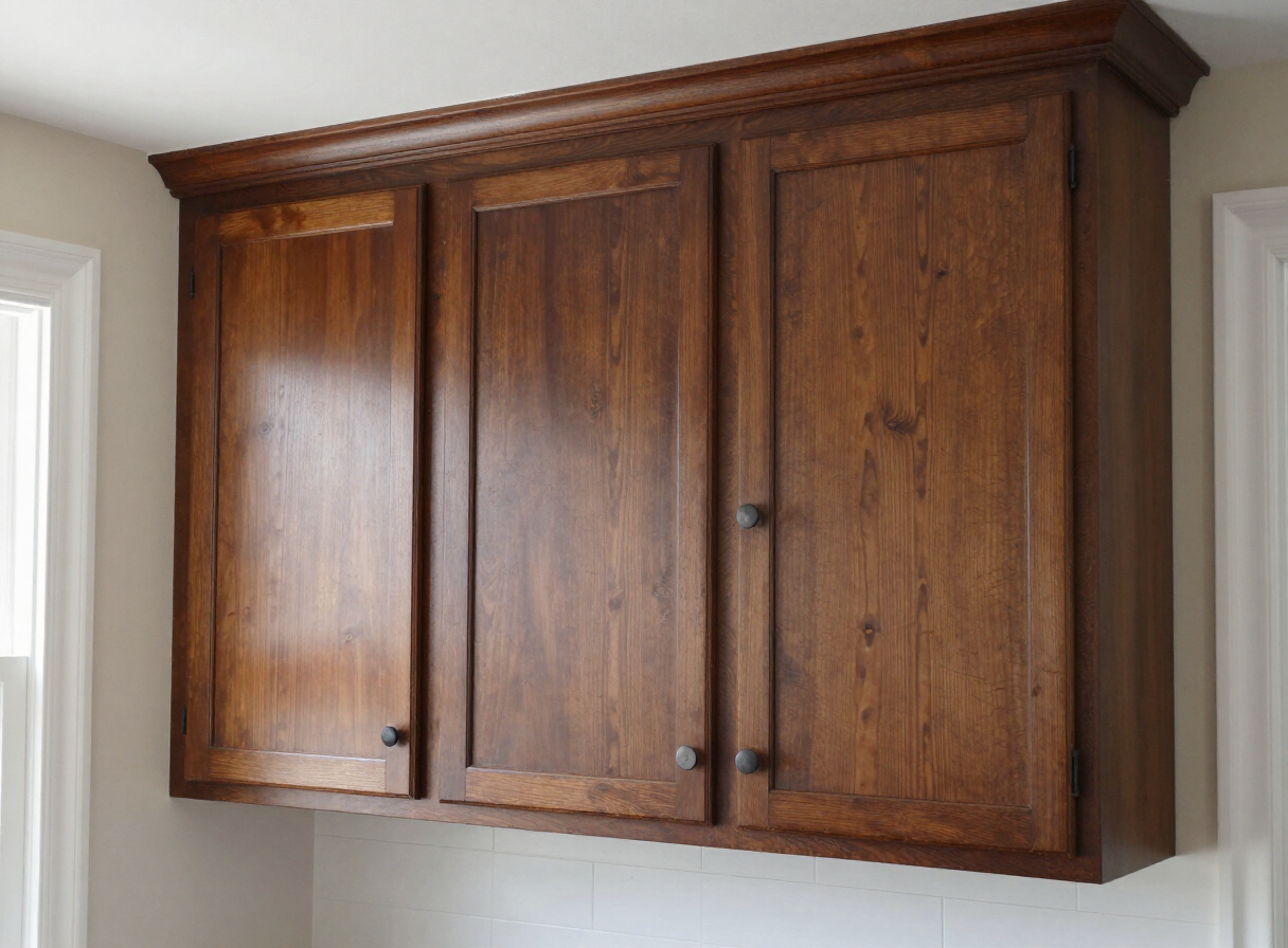 Hasbrouck Heights kitchen cabinets before painting