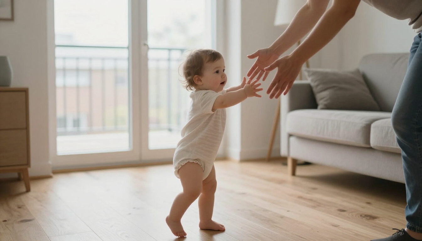 Baby macht erste Schritte – ab wann Babys laufen lernen