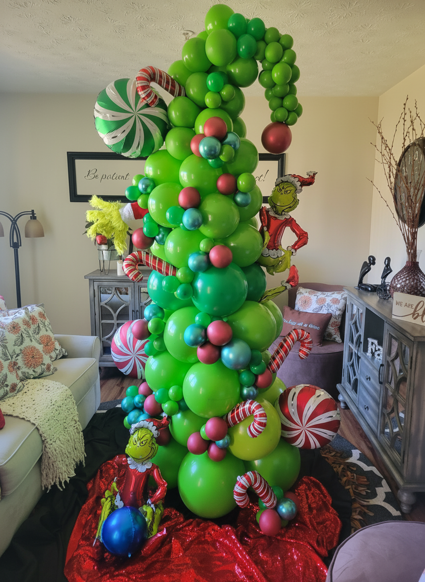 Holiday balloon styling