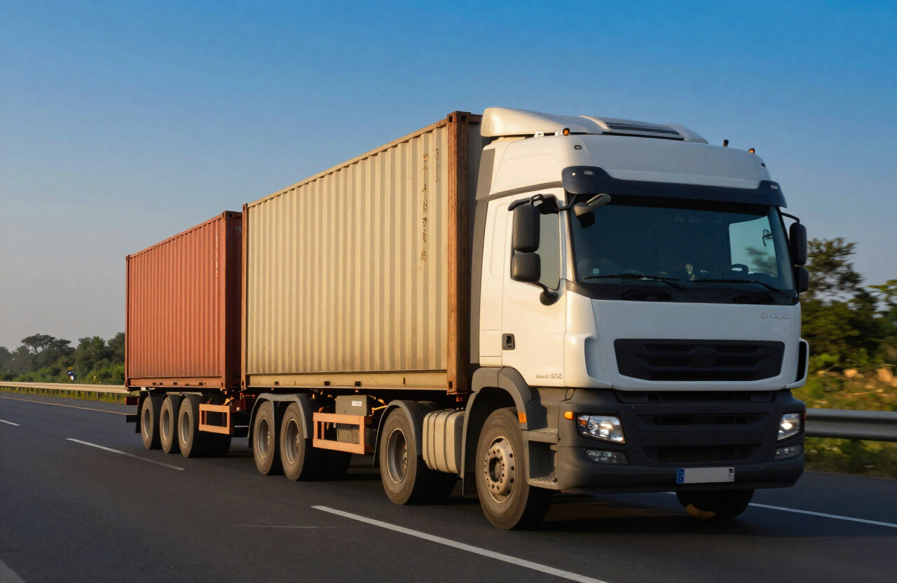 Express freight delivery on the highway