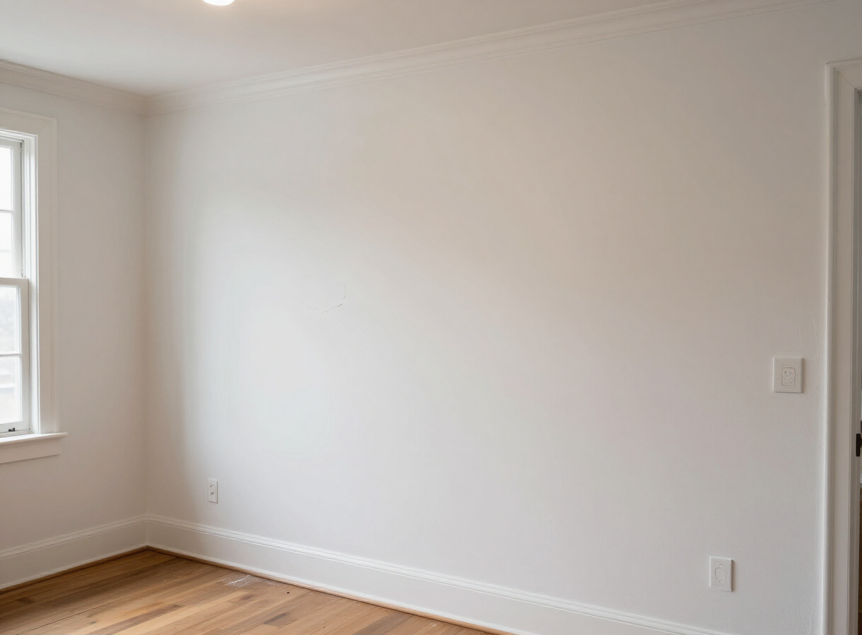 Older East Rutherford, NJ home wall after repair and painting