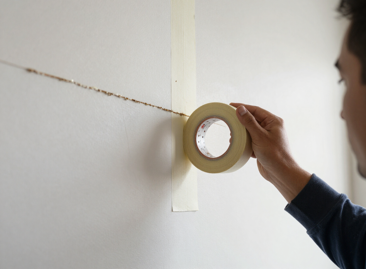 Drywall tape application in Hoboken NJ over a patched seam