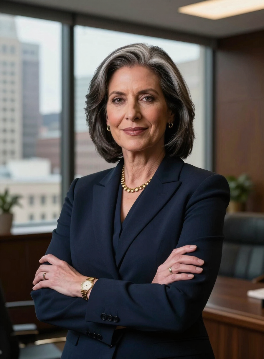 Representative model portraying a founding trial attorney in a Kansas City law office