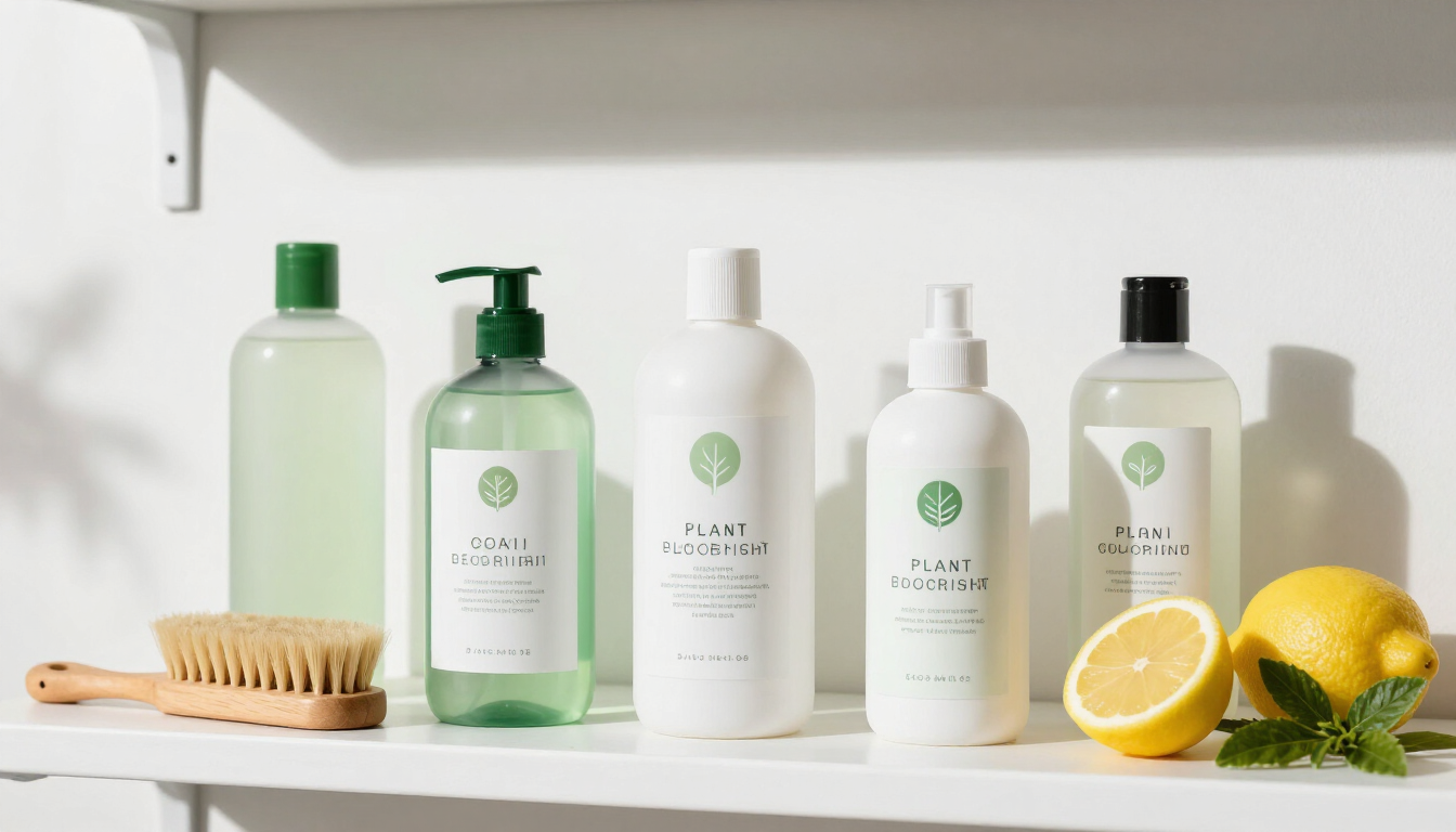 Eco-friendly plant-based cleaning products with natural ingredients