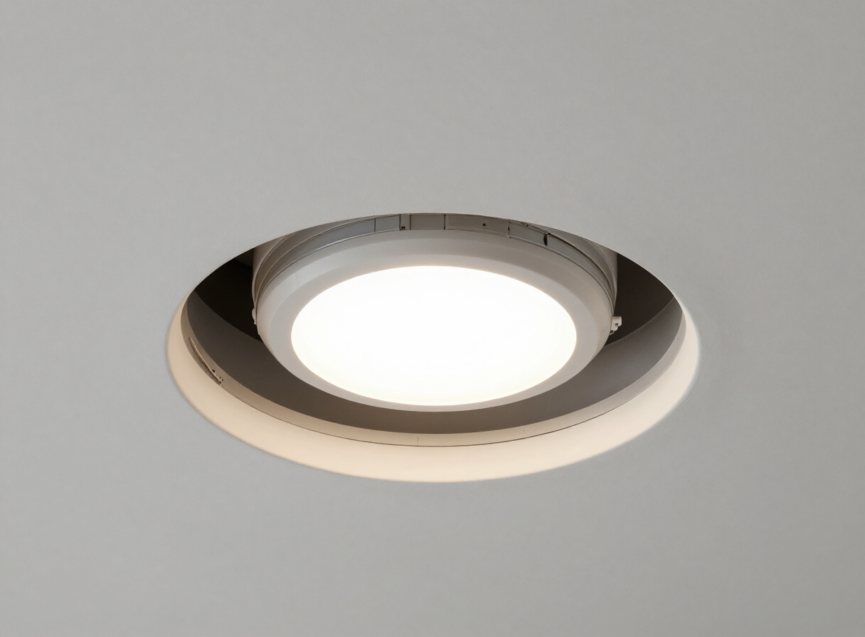 Recessed lighting opening in a ceiling in a Hoboken NJ condo
