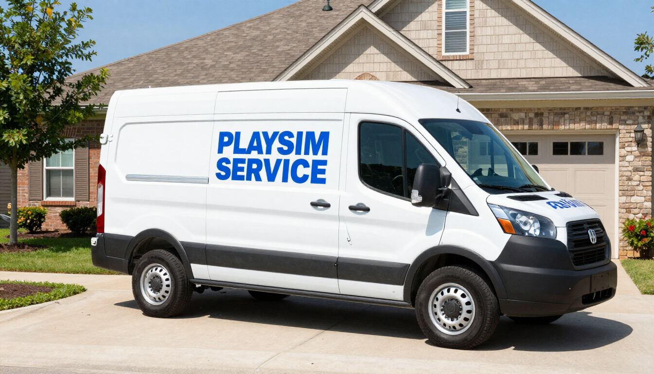 ProPlumbing service van parked outside a suburban Dallas home
