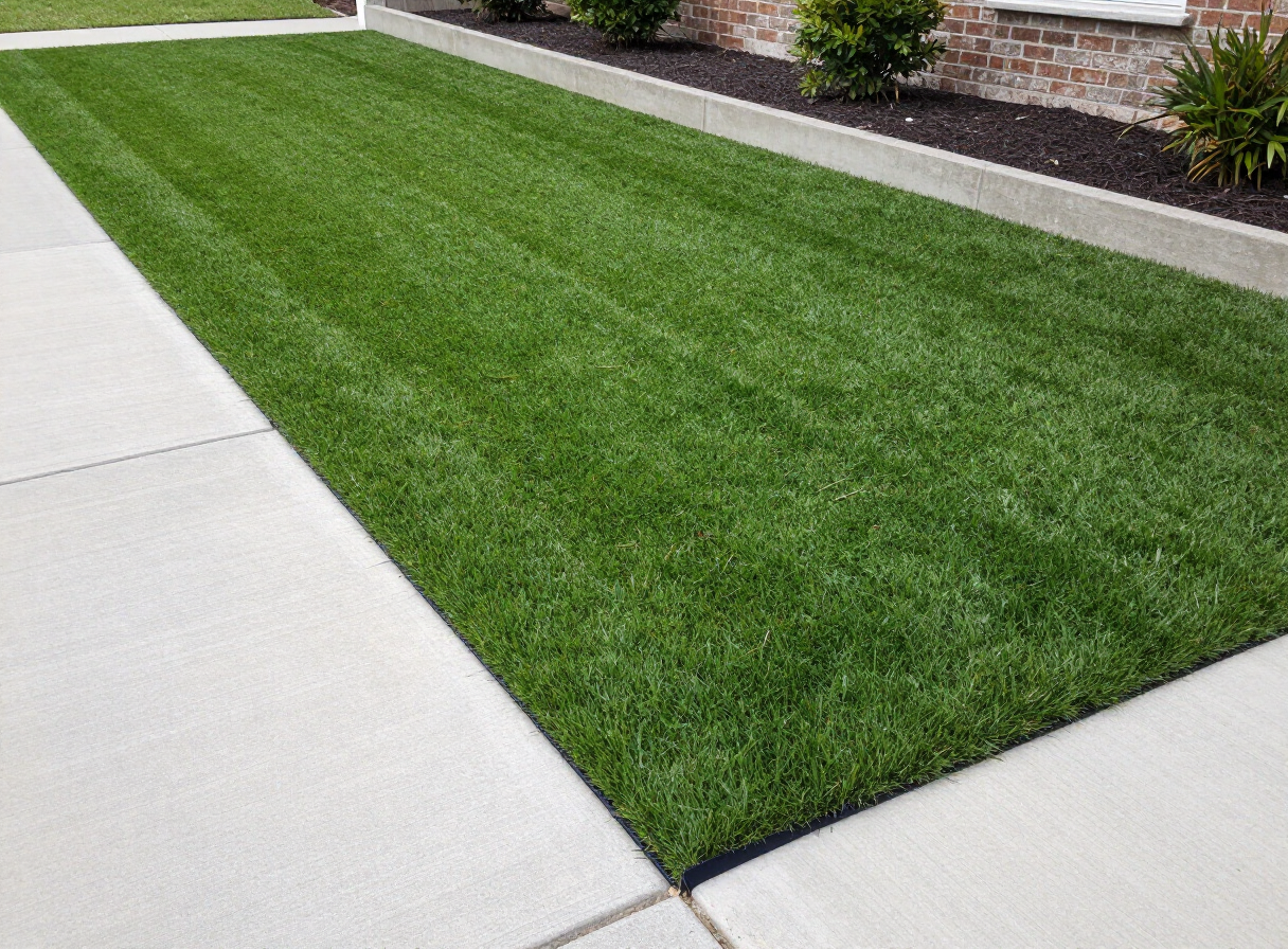Residential side yard — Houston, TX — after