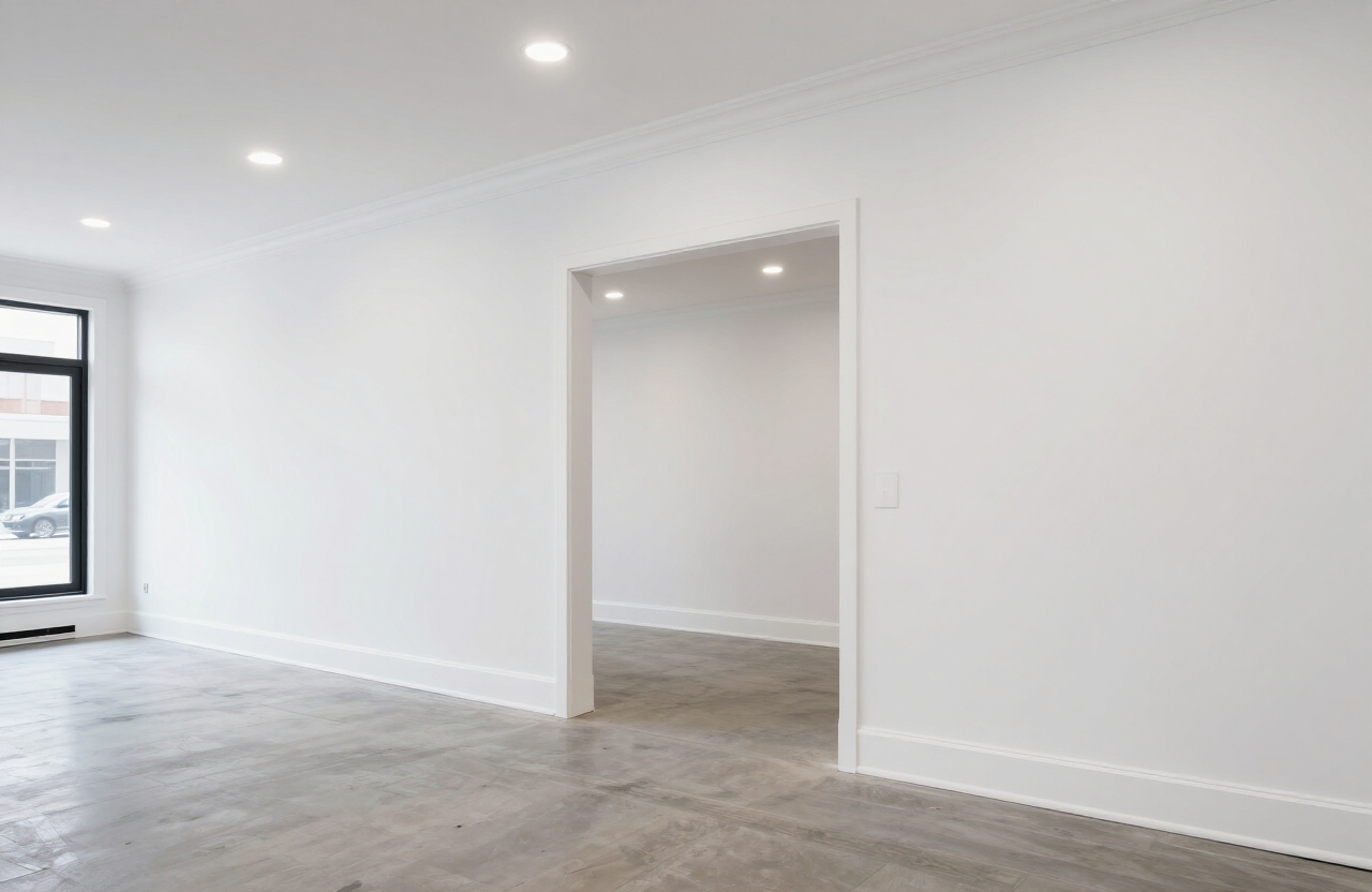 Union City mixed-use building commercial space after painting