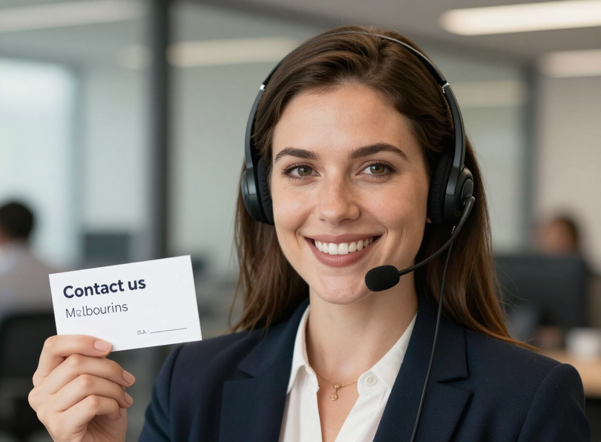 Friendly Multiflex Facility Services consultant wearing a headset
