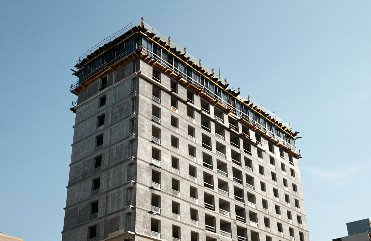 Illustrative architectural construction photograph