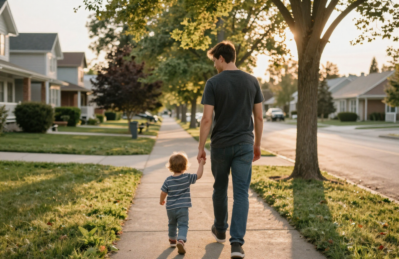Antar with his child