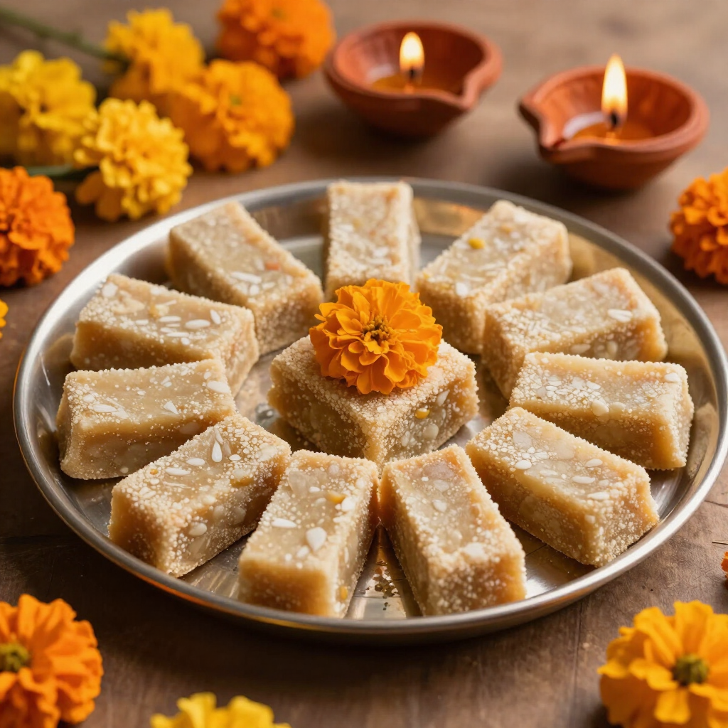 Special Peda — fresh Indian sweet from The Navrang Sweet House, Kanpur