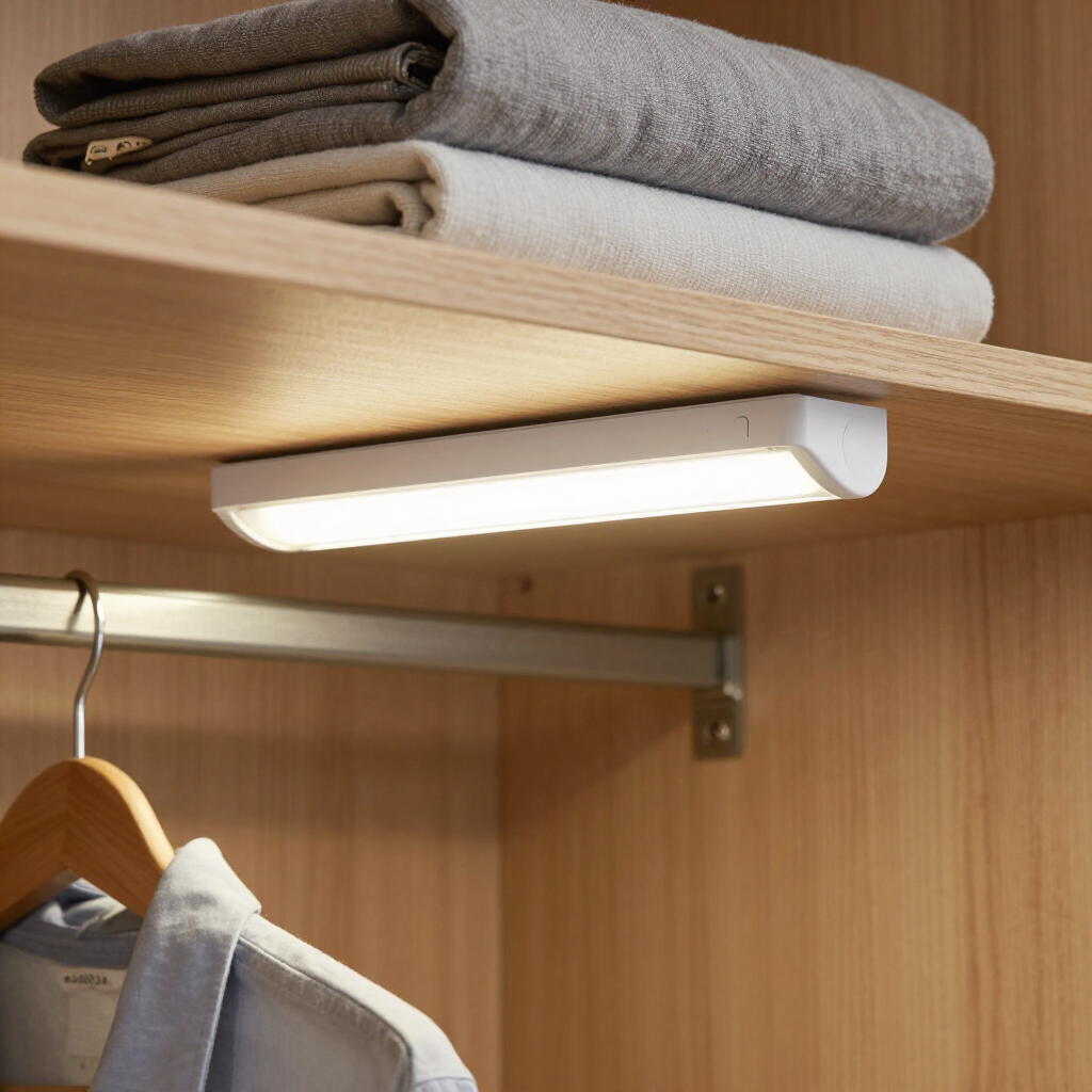 Rechargeable motion-sensor closet light