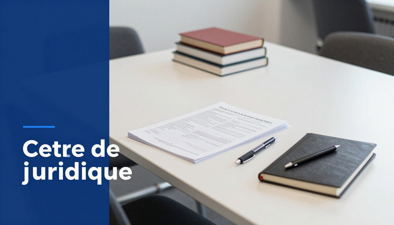 Table de travail avec dossiers pédagogiques et ouvrages de droit