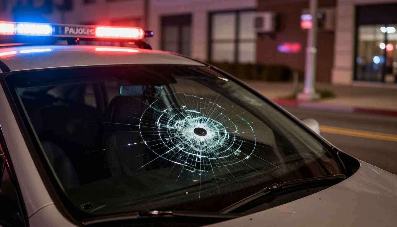 Emergency cracked windshield requiring immediate repair — Skyview Auto Glass responds same day