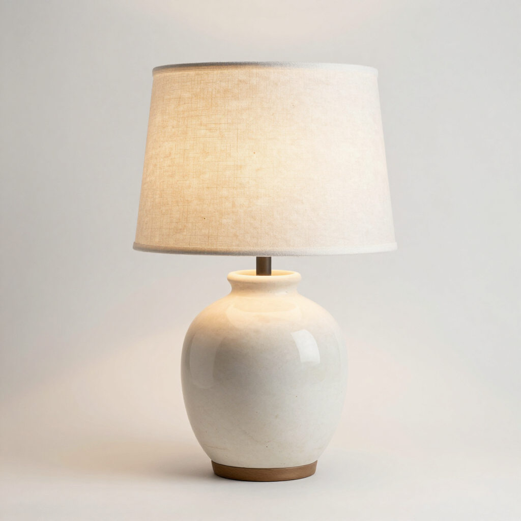 Linen Shade Ceramic Table Lamp deal