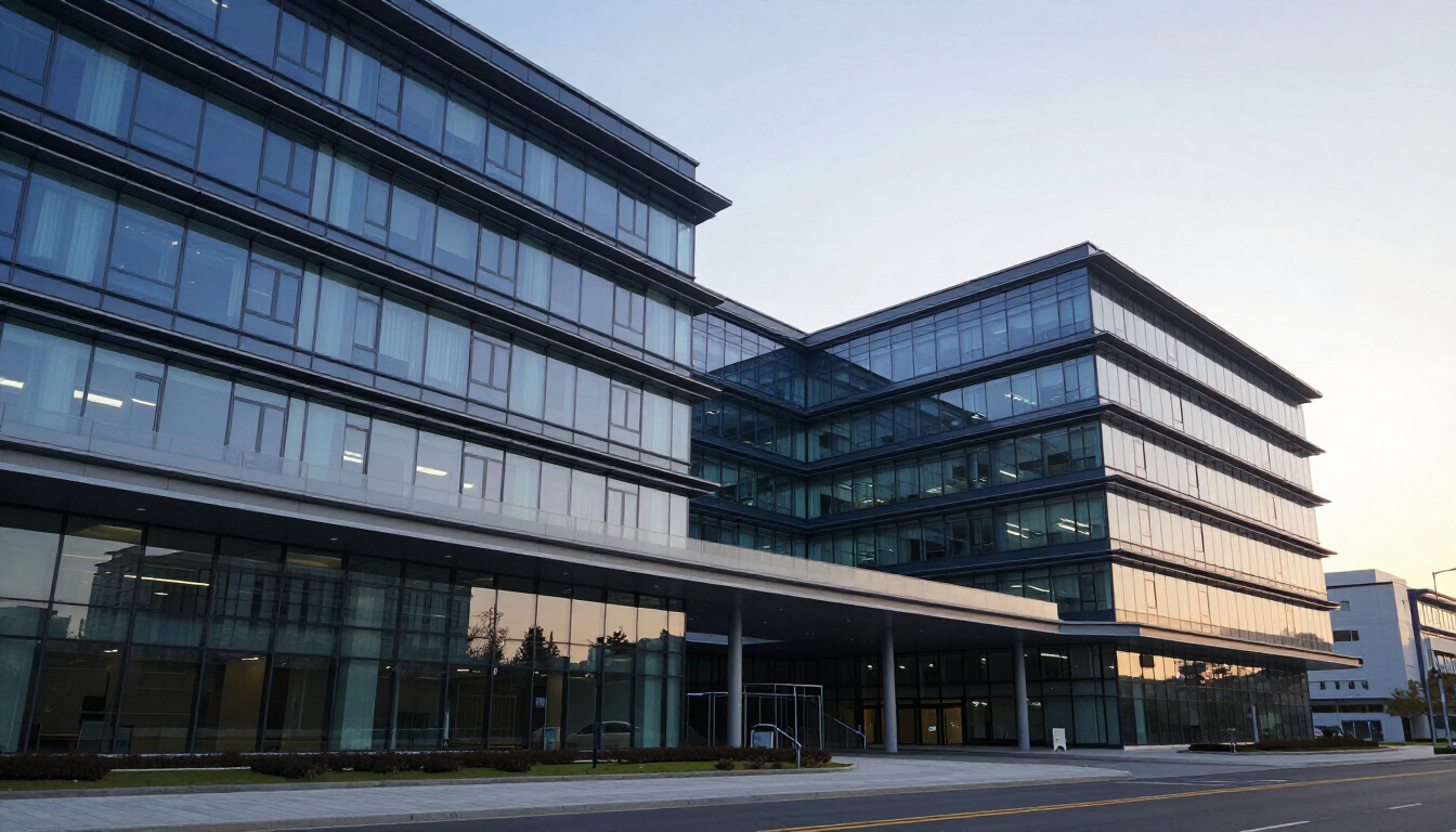 Contemporary healthcare institutional architecture with glass and steel — independent delivery insight for health transformation