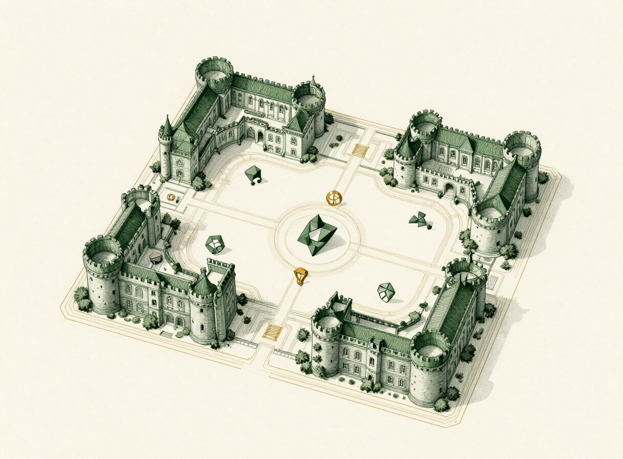 Conceptual illustration showing how an organisation’s resources and work connect