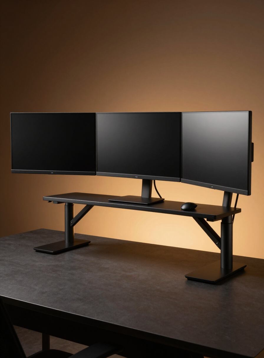 VIVO Triple Monitor Free-Standing Desk Mount