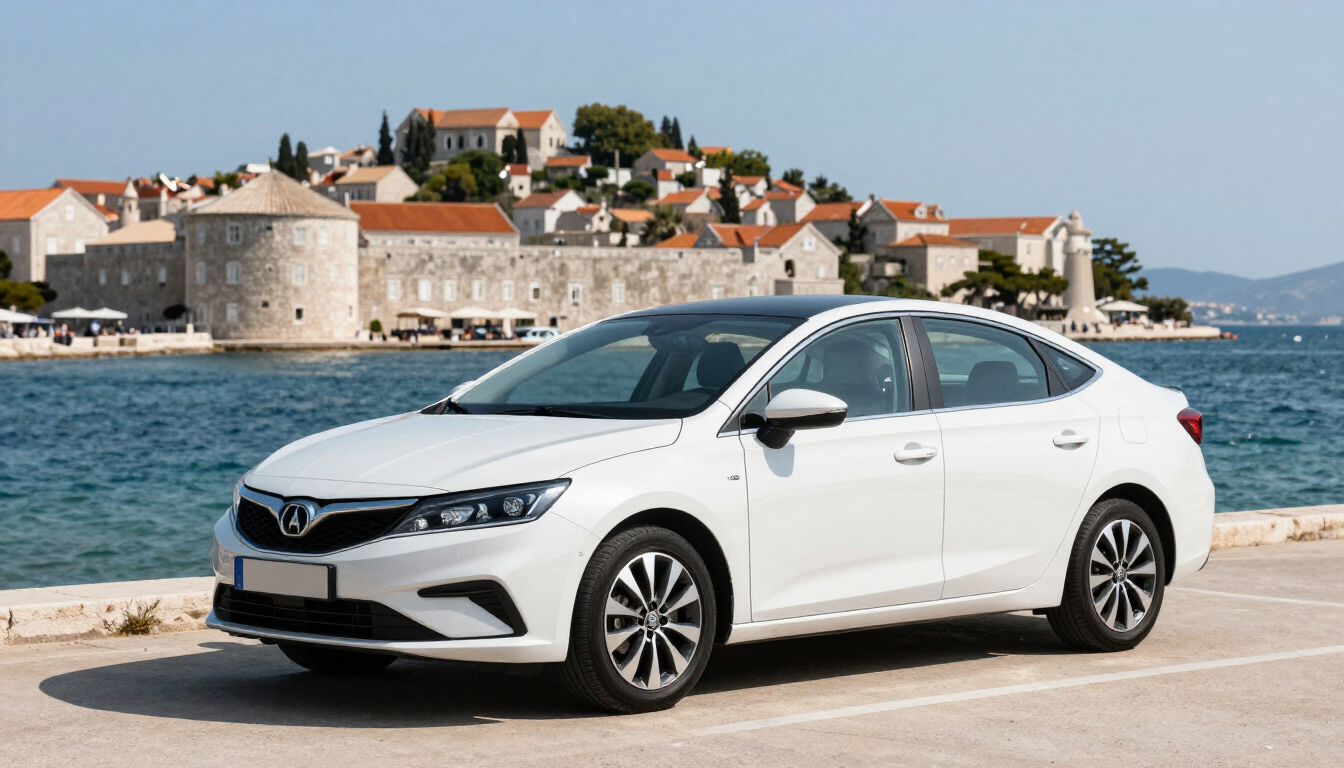Taxi Peki vehicle in Sibenik, Dalmatia