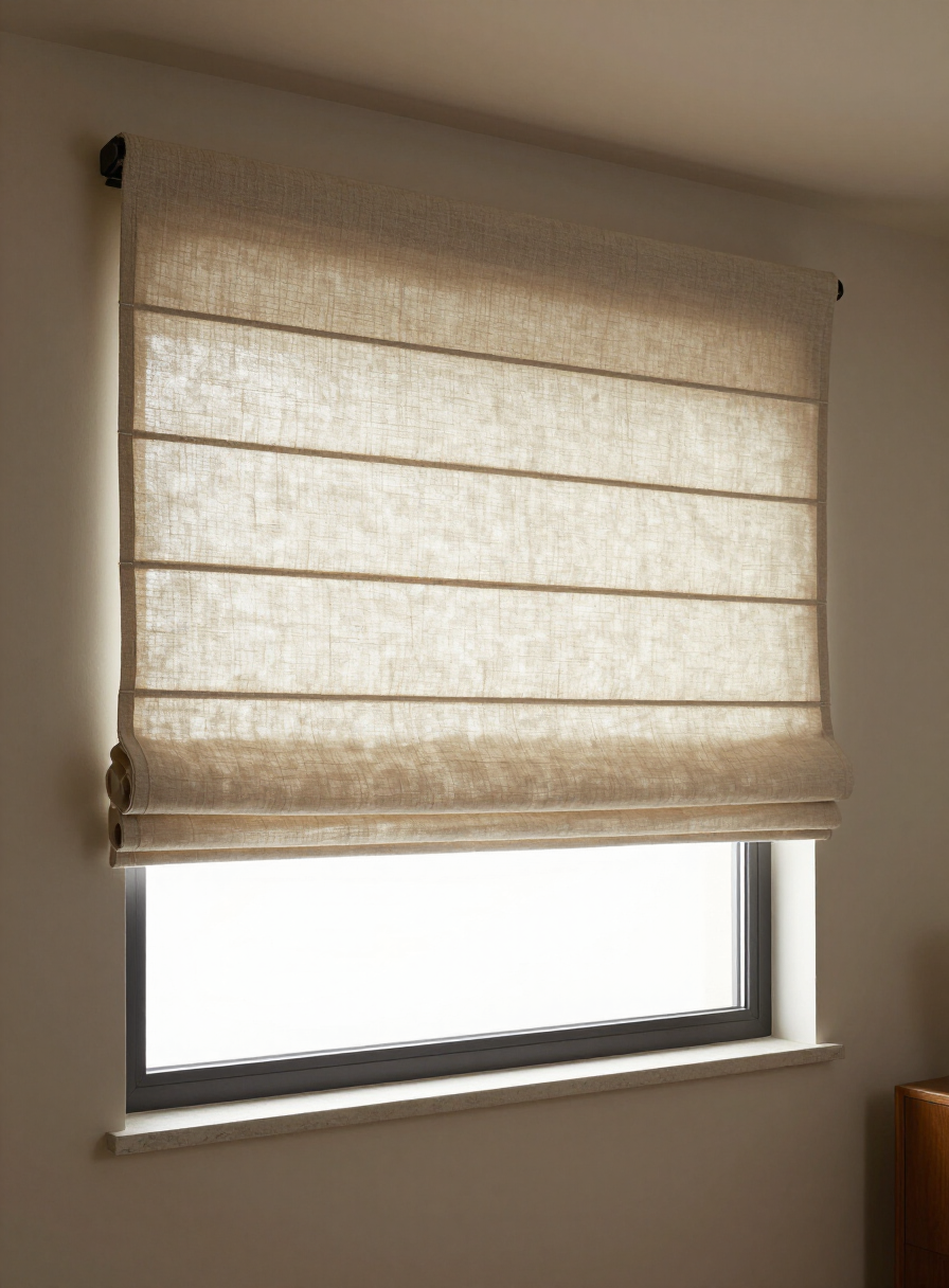 Motorized Roman blinds