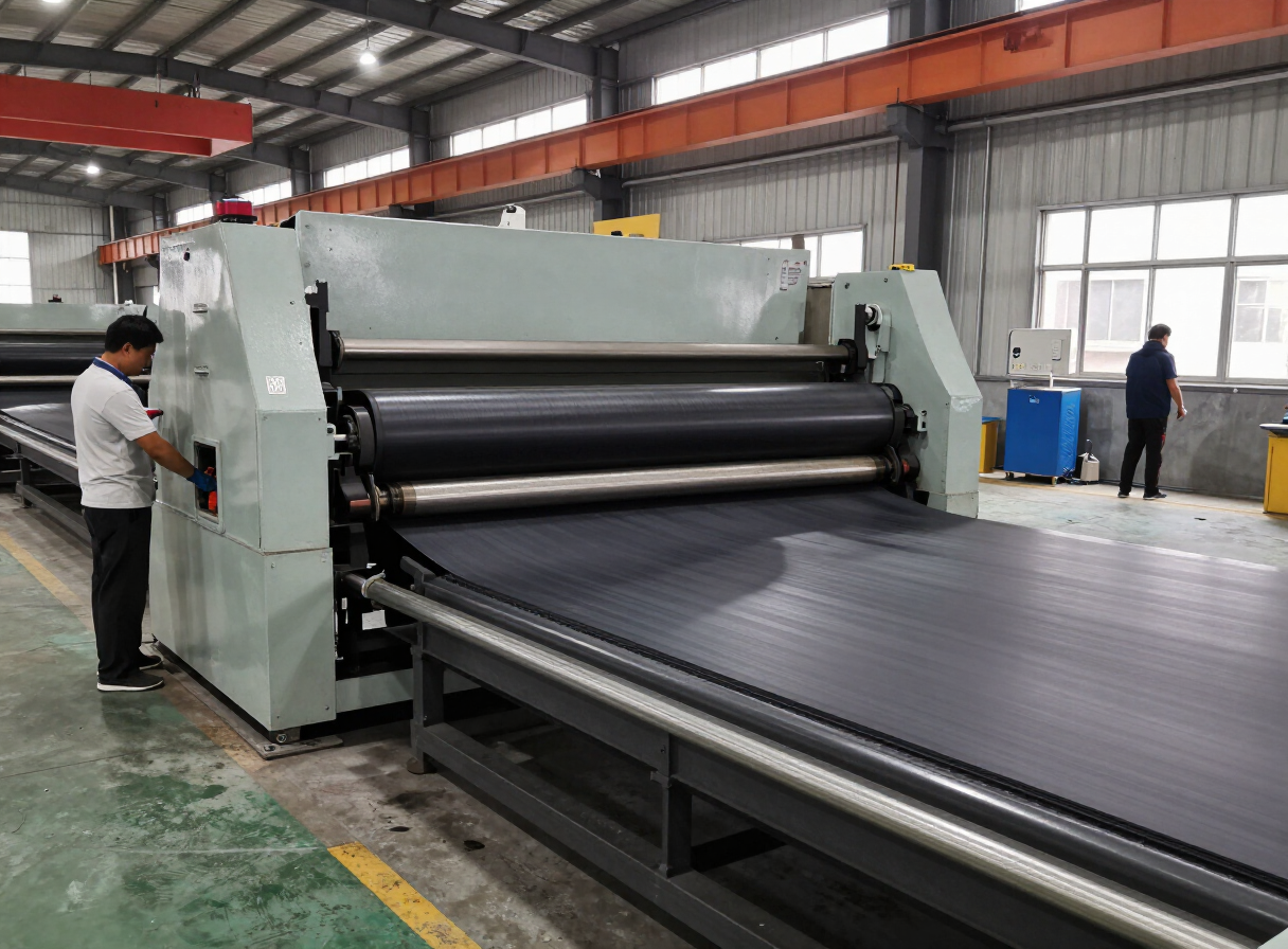 Calendering and laminating line