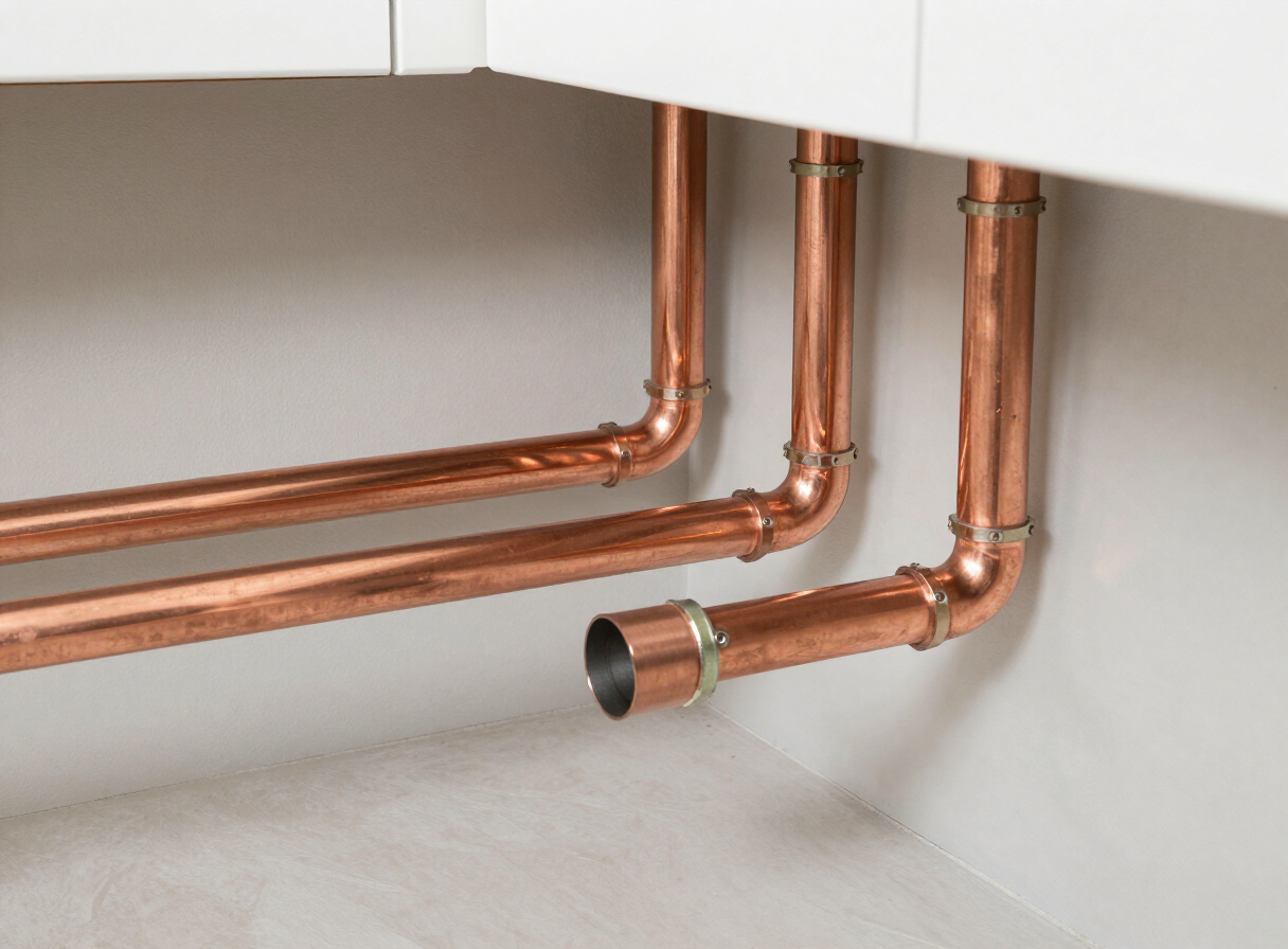 Clean new copper and PEX pipes after installation