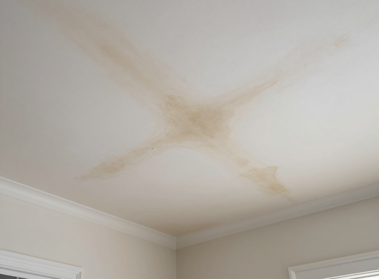 Water Stains and Previously Damaged Drywall