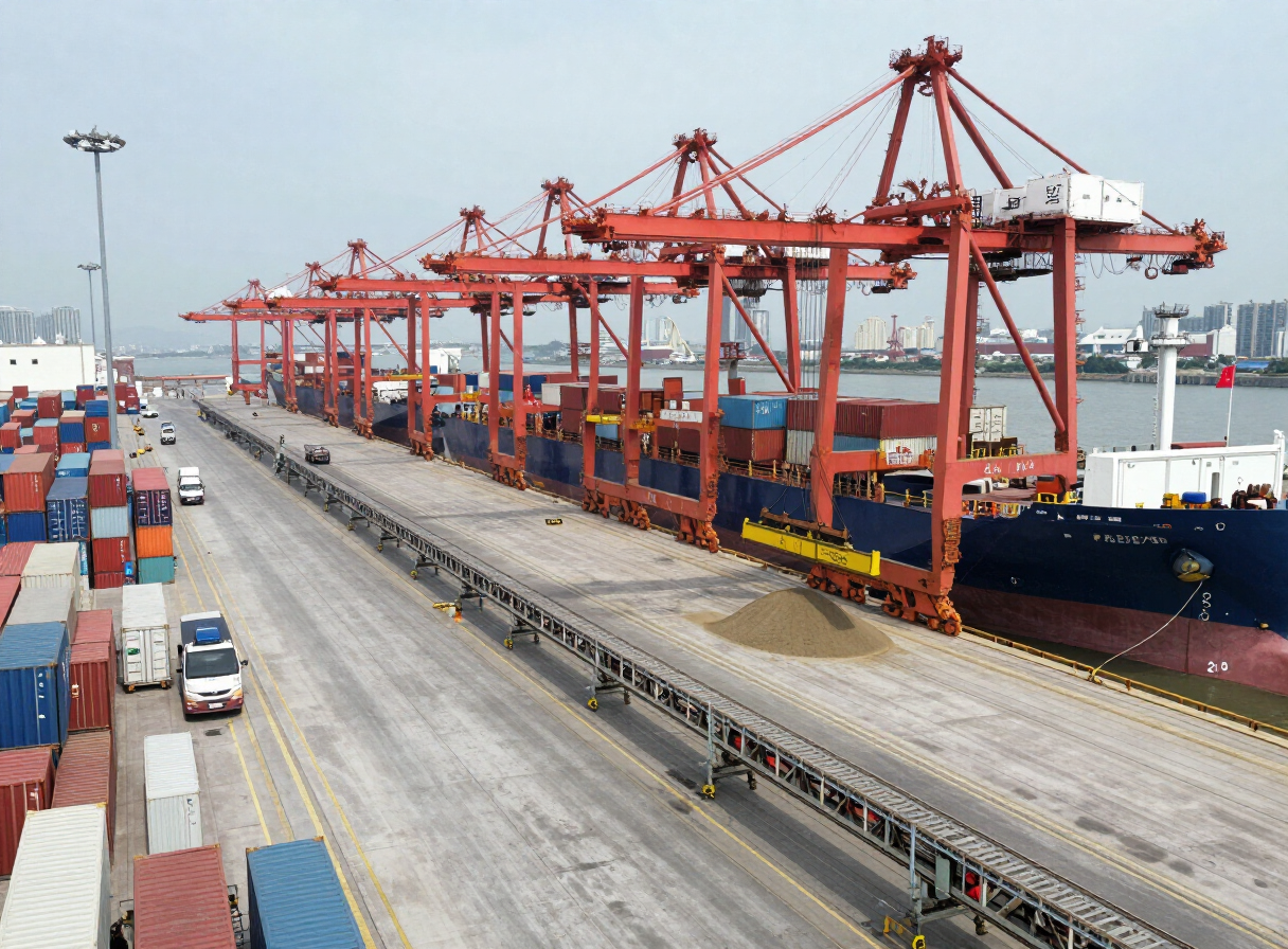 Port and bulk handling conveyor belt application
