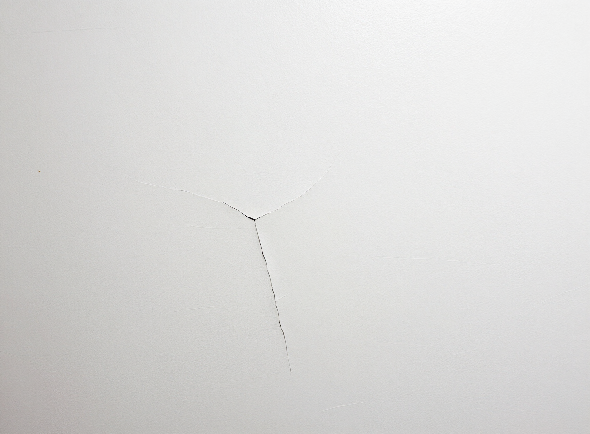 Plaster wall after crack repair and painting in a Hasbrouck Heights home