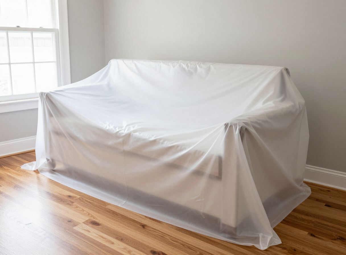 Furniture and floor protection during painting in a Hasbrouck Heights NJ home