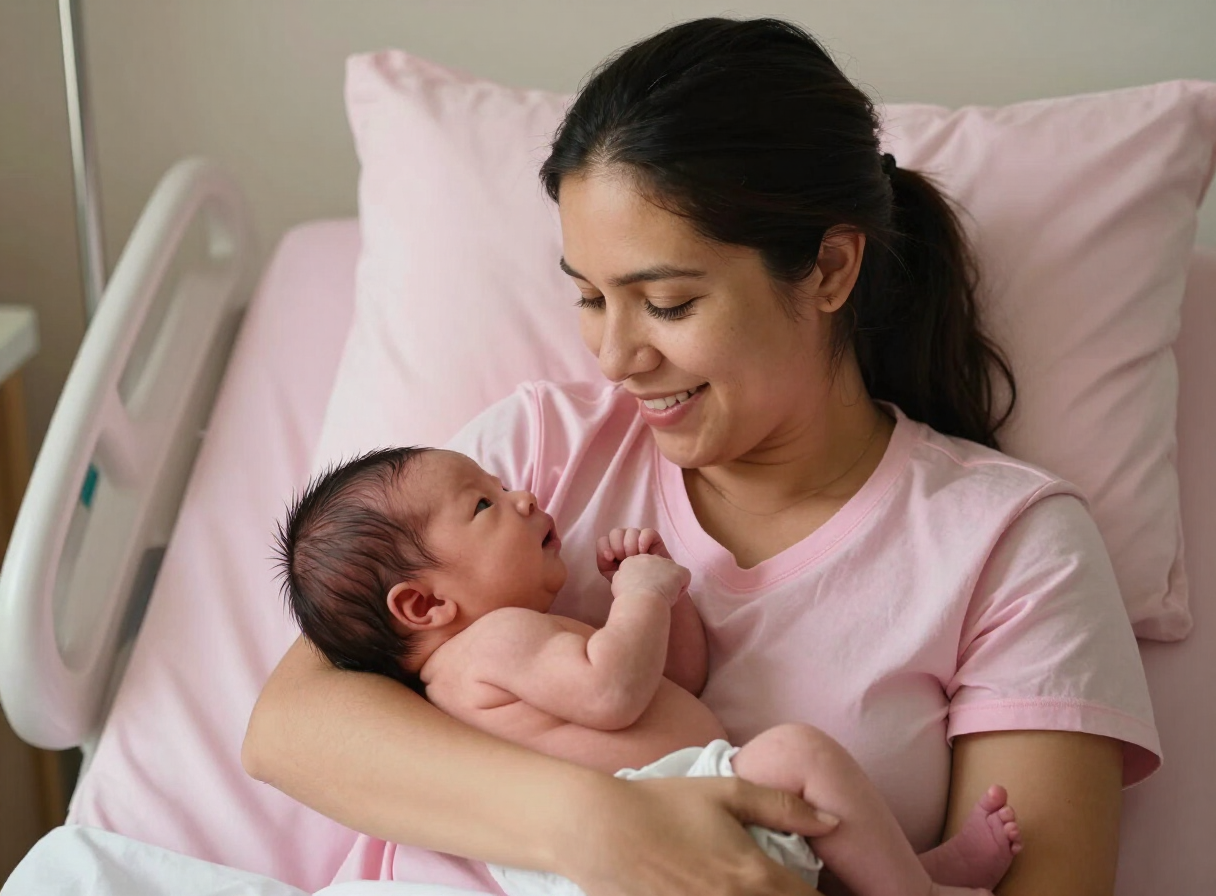 Madre descansando con su bebé recién nacido durante las primeras semanas de postparto