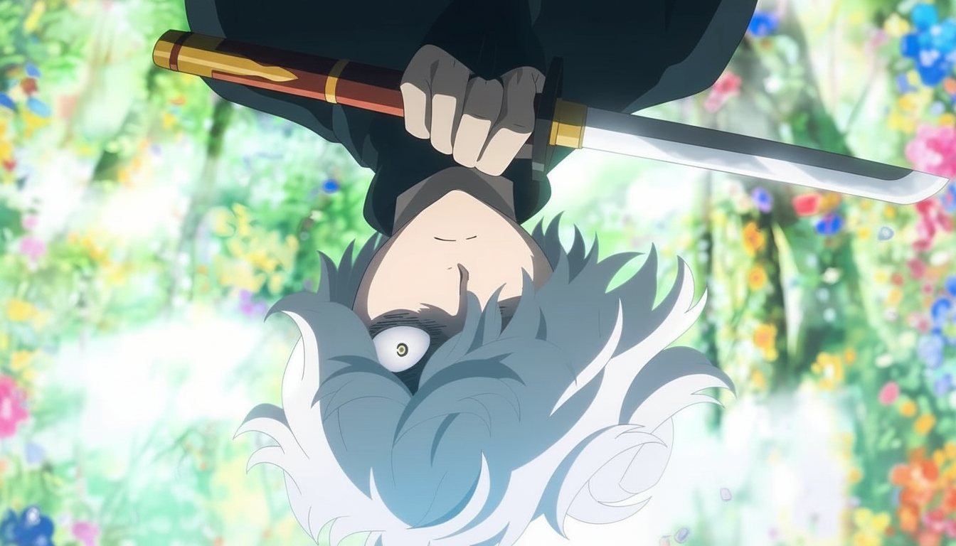 Hell's Paradise: Jigokuraku - Gabimaru em cena de ação com espada