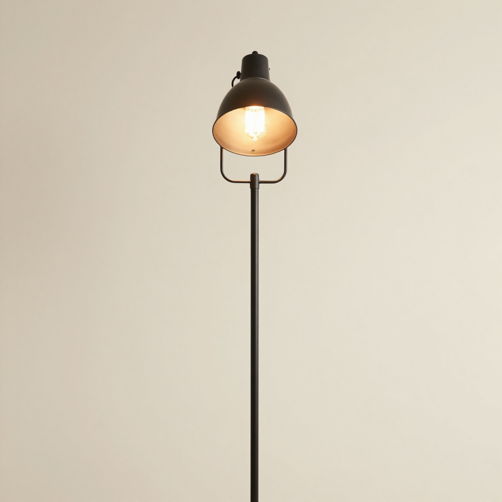 Steel floor lamp