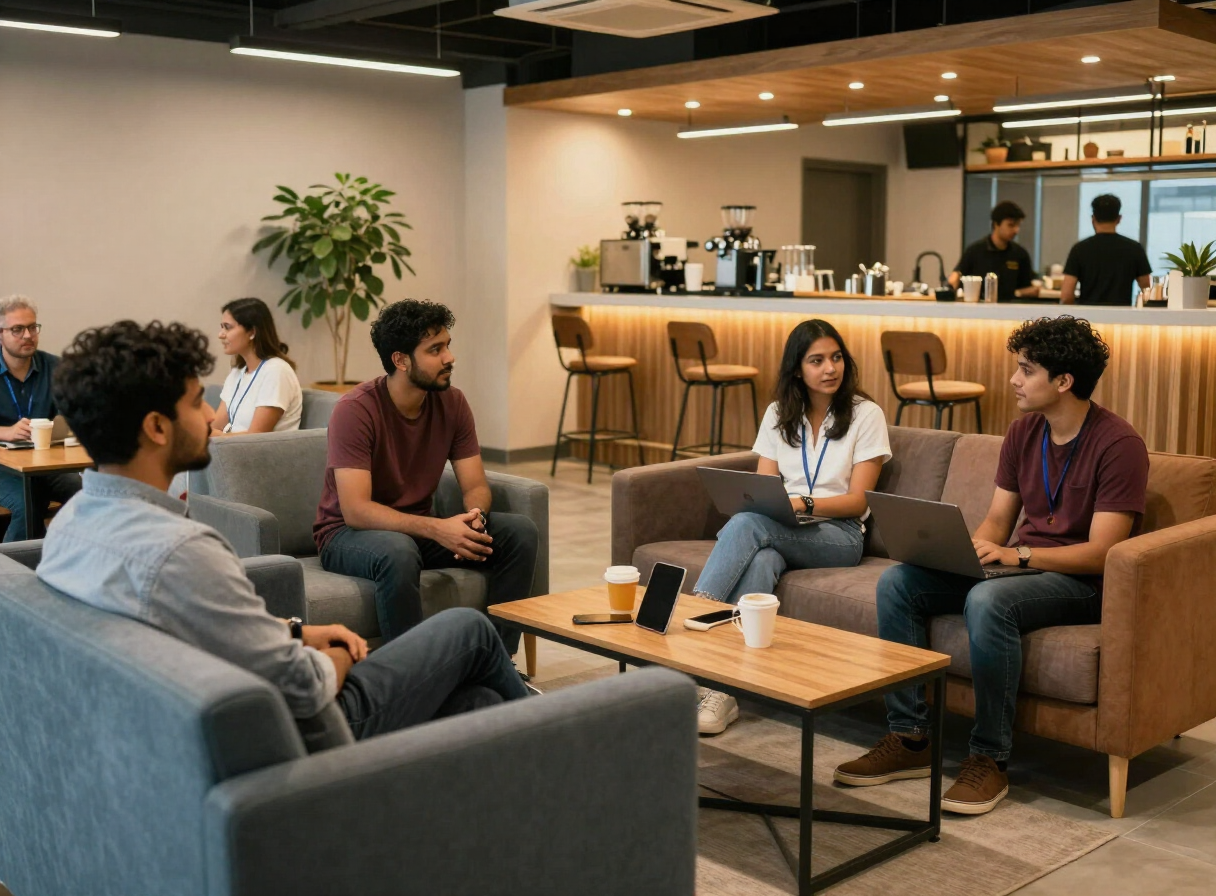 Flexible Hot Desks at Mark Space Bangalore