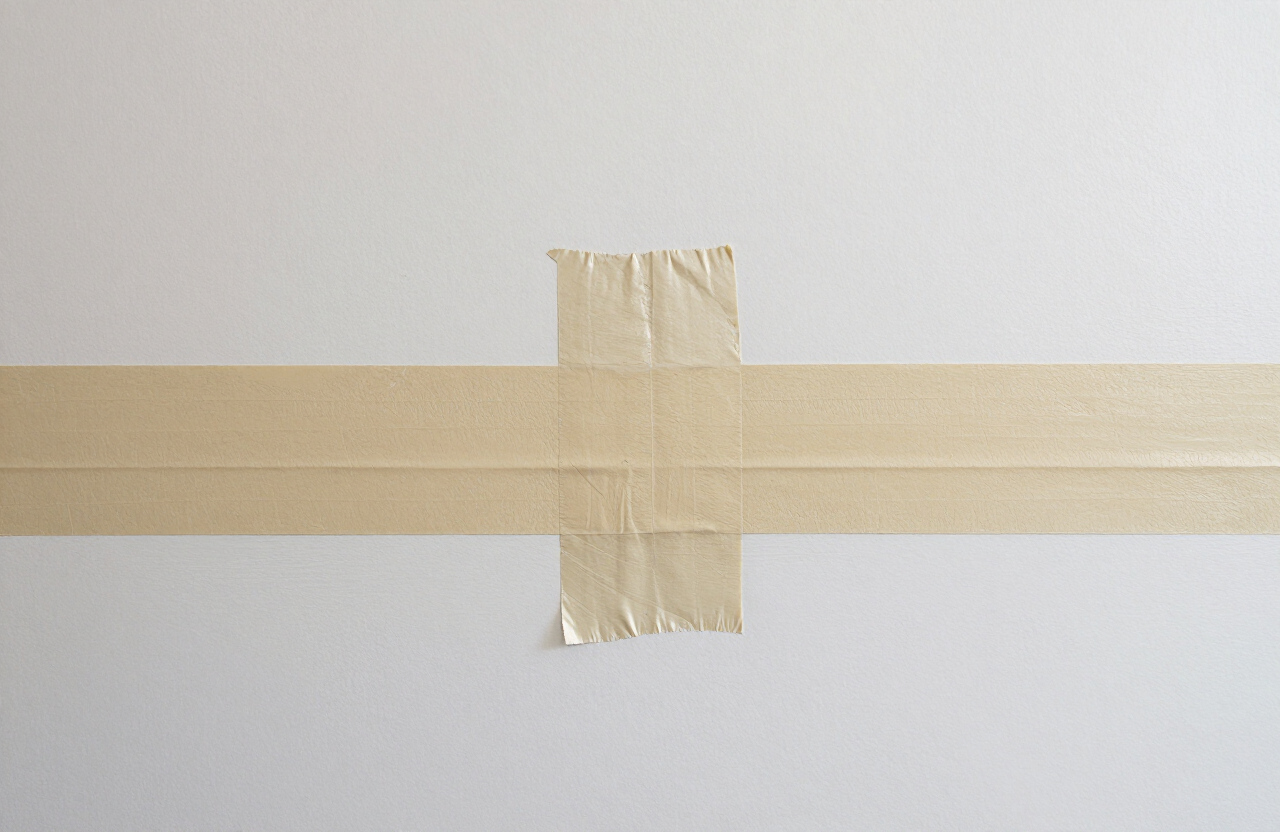 Failed drywall tape — after