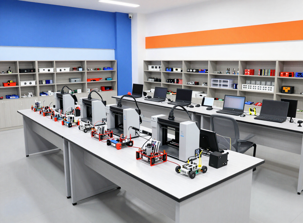 A Yentrika robotics lab, ready for its first batch