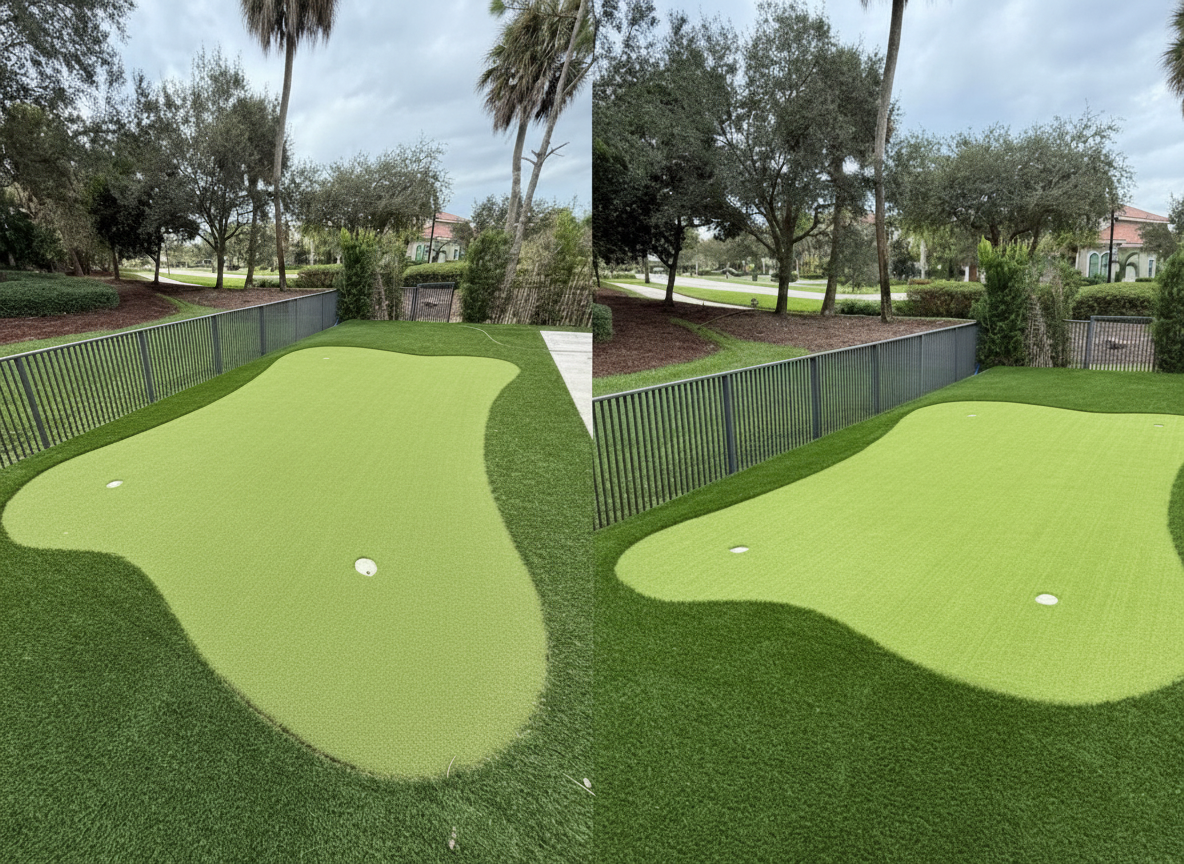 Residential putting green — Houston, TX — after