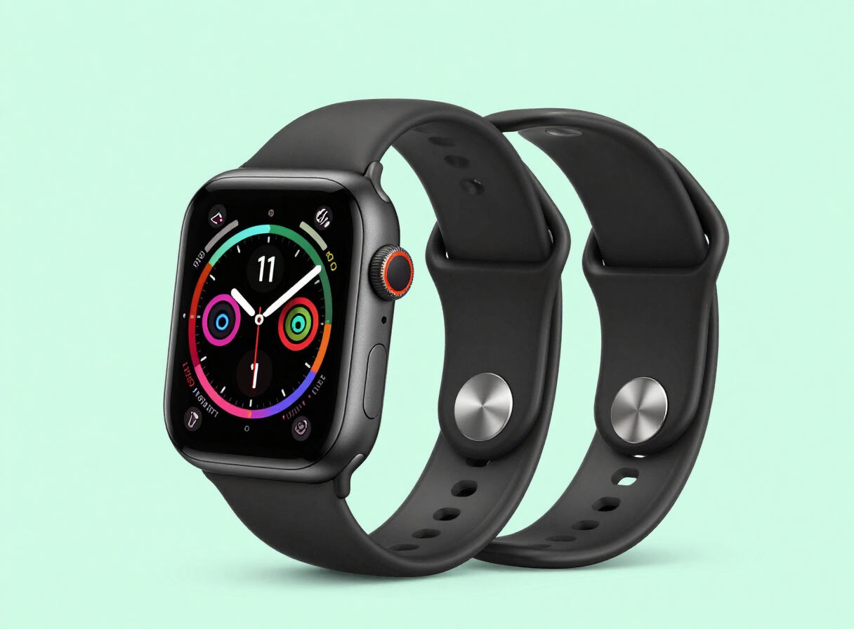 Smartwatch negro con pantalla a color