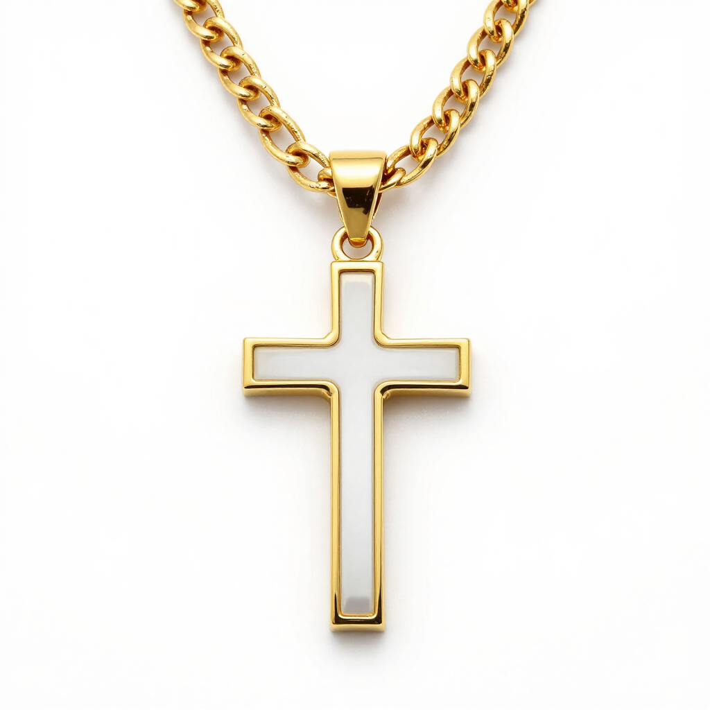10K Yellow Gold Cross Necklace