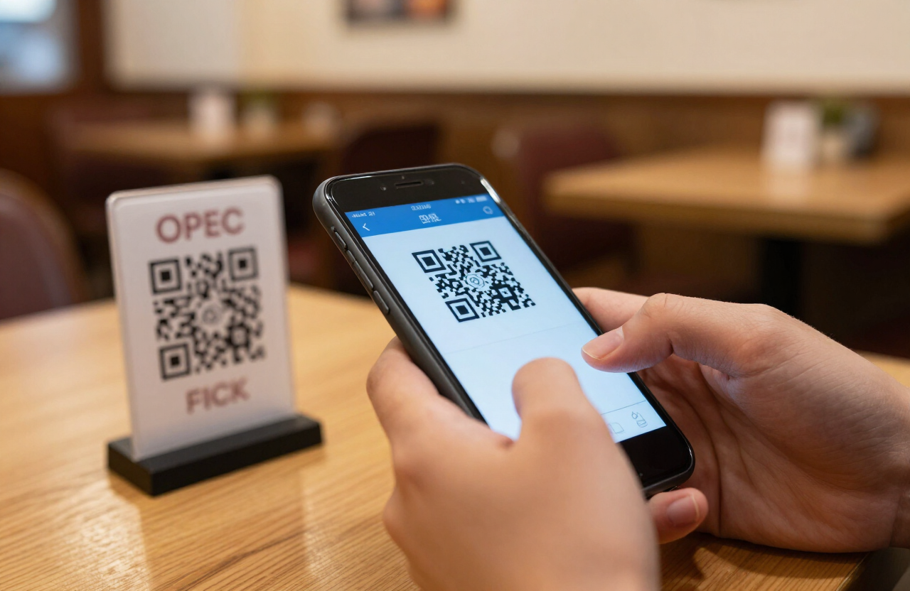 QR-Code am Tisch für Flow-Order-Bestellungen