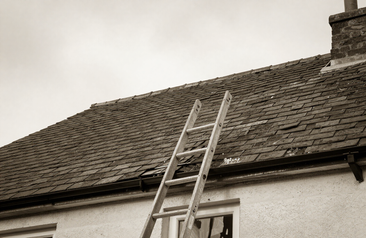 Slate roof renewal in Ealing