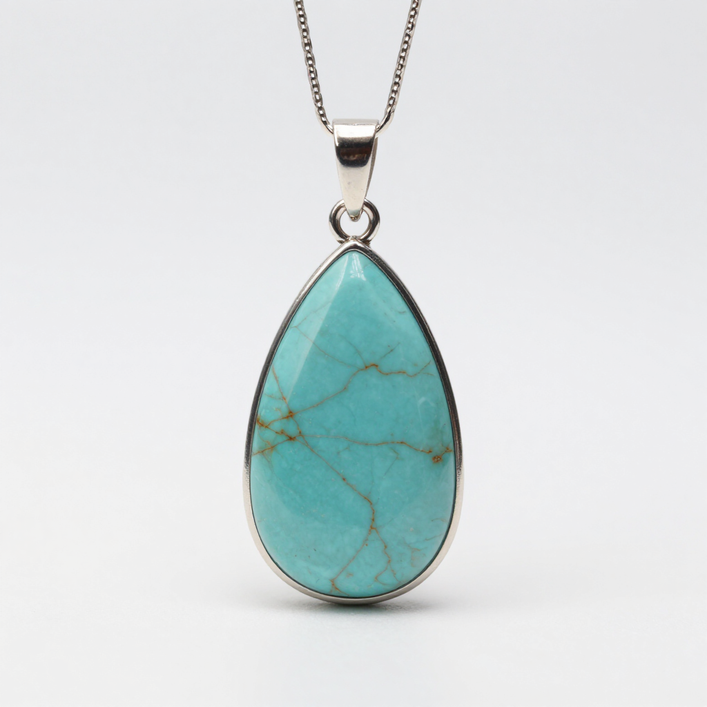 Turquoise pendant — background removed