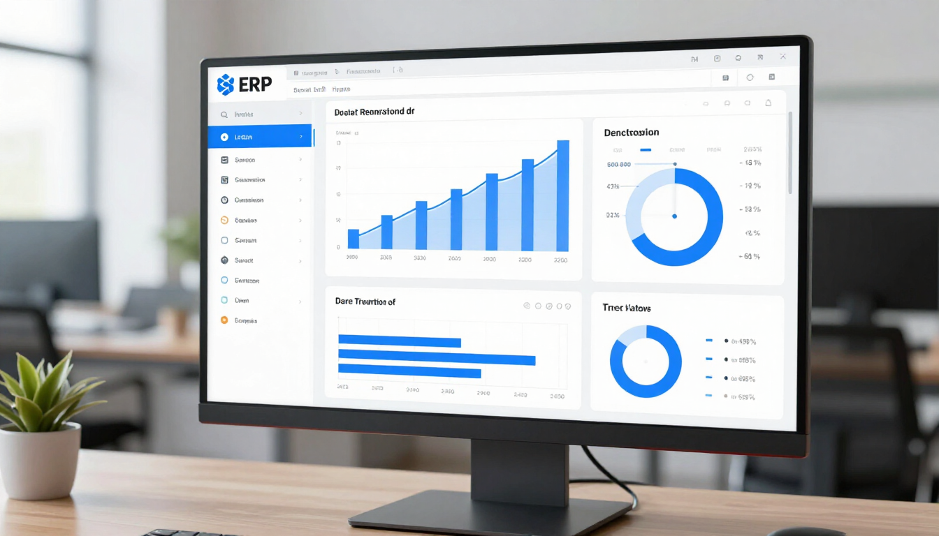 ERPNext analytics dashboard showing live business metrics