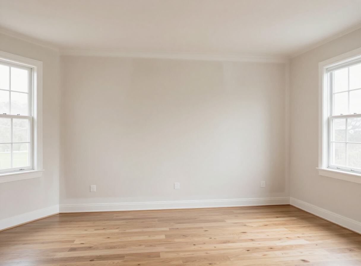 Finished living room in a North Bergen NJ home after drywall repair and interior painting