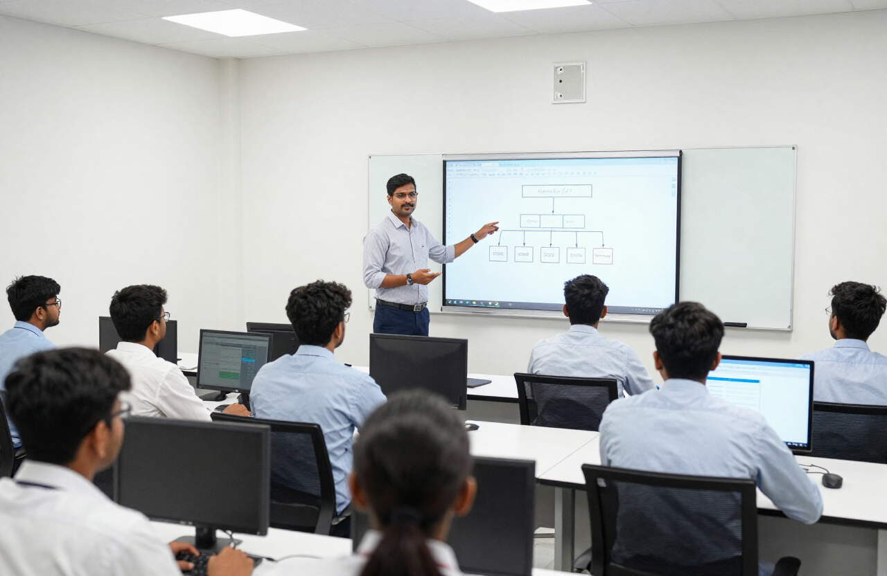 ERP training classroom session in Surat