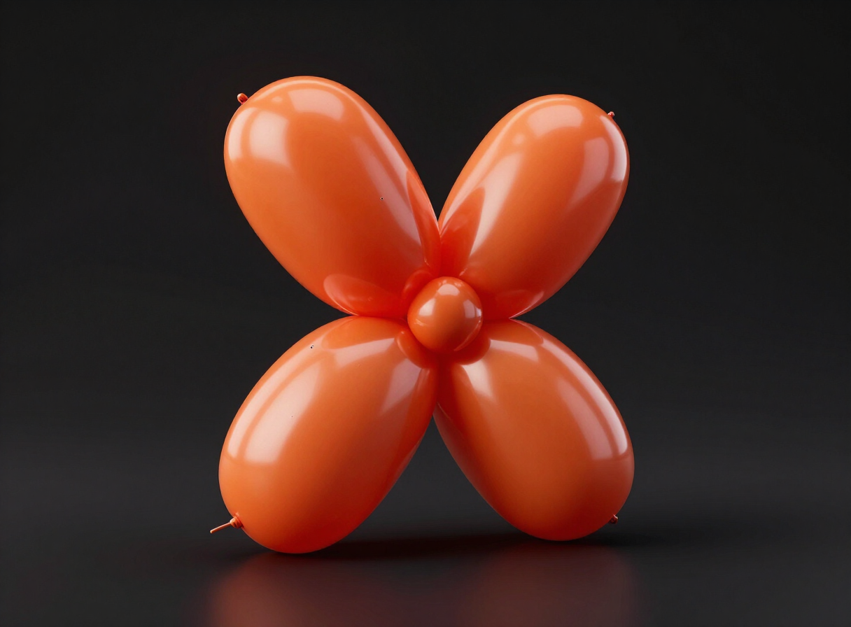 Orange inflated sculpture — ad spend managed